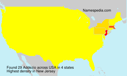 Surname Addezio in USA Surname Addezio in USA