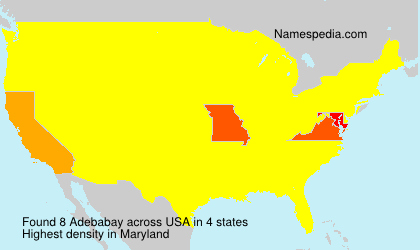 Surname Adebabay in USA Surname Adebabay in USA