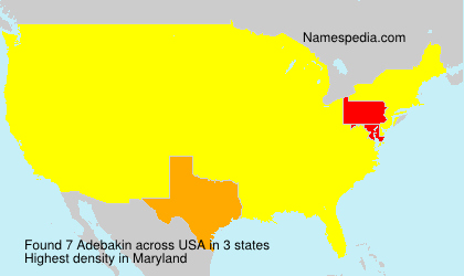 Surname Adebakin in USA Surname Adebakin in USA