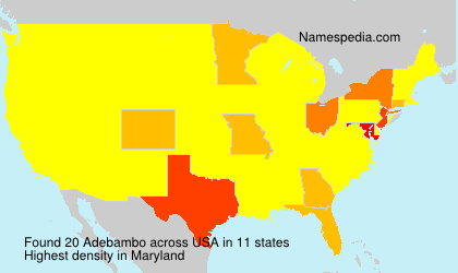 Surname Adebambo in USA Surname Adebambo in USA