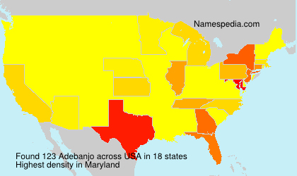 Surname Adebanjo in USA Surname Adebanjo in USA