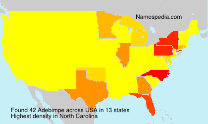 Surname Adebimpe in USA Surname Adebimpe in USA