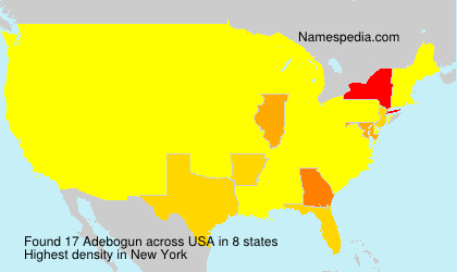 Surname Adebogun in USA Surname Adebogun in USA