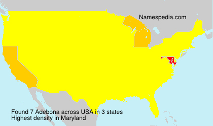 Surname Adebona in USA