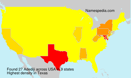 Surname Adediji in USA Surname Adediji in USA