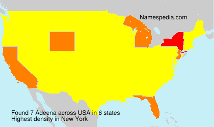 Surname Adeena in USA Surname Adeena in USA