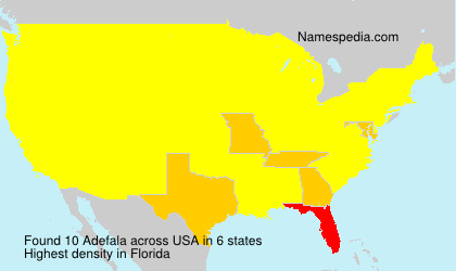 Surname Adefala in USA Surname Adefala in USA
