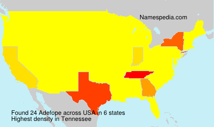 Surname Adefope in USA Surname Adefope in USA