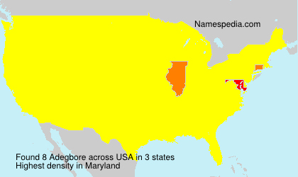 Surname Adegbore in USA Surname Adegbore in USA