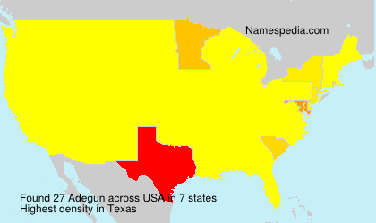 Surname Adegun in USA Surname Adegun in USA