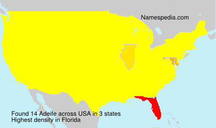 Surname Adeife in USA Surname Adeife in USA