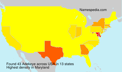 Surname Adekeye in USA Surname Adekeye in USA