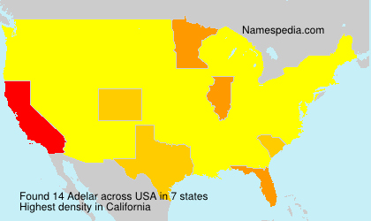 Surname Adelar in USA Surname Adelar in USA