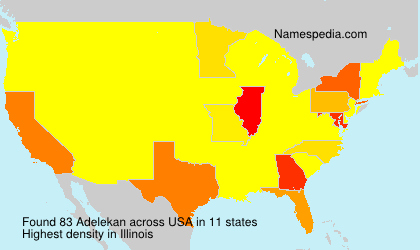 Surname Adelekan in USA Surname Adelekan in USA