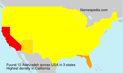 Surname Adelzadeh in USA Surname Adelzadeh in USA