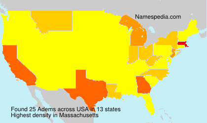 Surname Adems in USA Surname Adems in USA