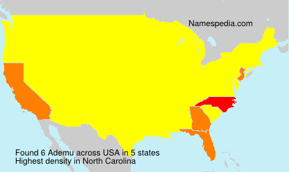 Surname Ademu in USA Surname Ademu in USA