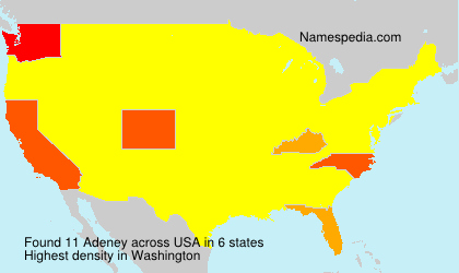 Surname Adeney in USA Surname Adeney in USA