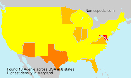 Surname Adenle in USA Surname Adenle in USA