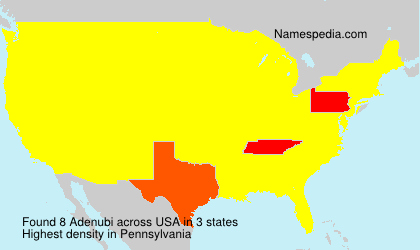 Surname Adenubi in USA Surname Adenubi in USA