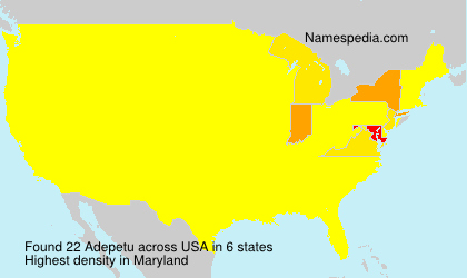 Surname Adepetu in USA Surname Adepetu in USA