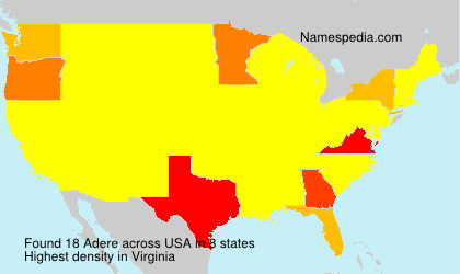 Surname Adere in USA Surname Adere in USA
