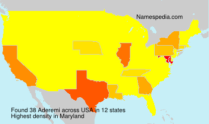 Surname Aderemi in USA Surname Aderemi in USA