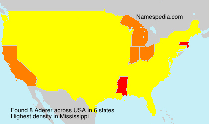 Surname Aderer in USA Surname Aderer in USA