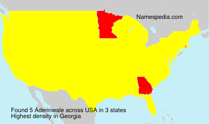 Surname Aderinwale in USA