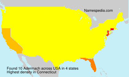 Surname Adermach in USA Surname Adermach in USA