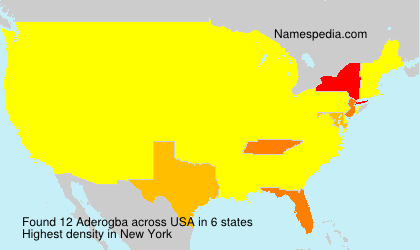 Surname Aderogba in USA Surname Aderogba in USA
