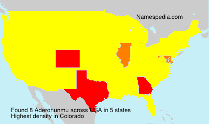 Surname Aderohunmu in USA Surname Aderohunmu in USA