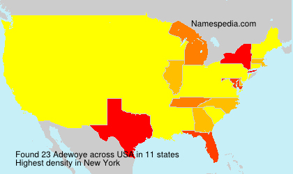 Surname Adewoye in USA Surname Adewoye in USA