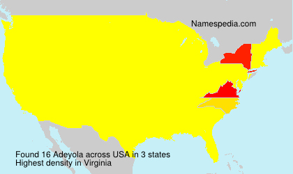 Surname Adeyola in USA Surname Adeyola in USA
