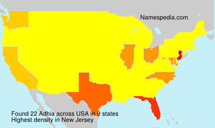 Surname Adhia in USA Surname Adhia in USA