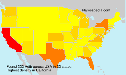 Surname Adib in USA Surname Adib in USA