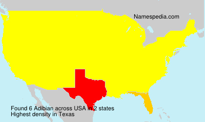 Surname Adibian in USA Surname Adibian in USA