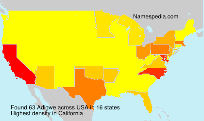 Surname Adigwe in USA Surname Adigwe in USA