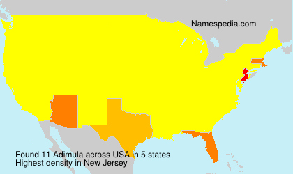 Surname Adimula in USA Surname Adimula in USA