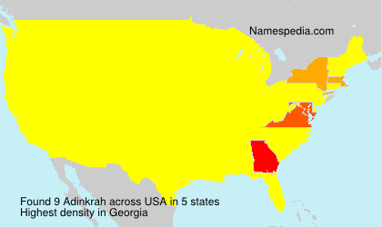 Surname Adinkrah in USA Surname Adinkrah in USA