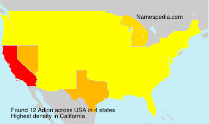 Surname Adion in USA Surname Adion in USA