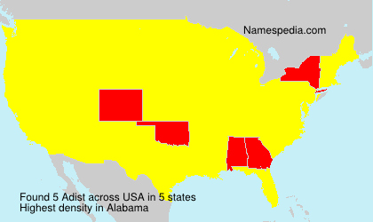 Surname Adist in USA Surname Adist in USA