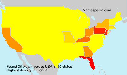 Surname Adjan in USA Surname Adjan in USA