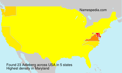 Surname Adleberg in USA