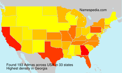 Surname Admas in USA Surname Admas in USA