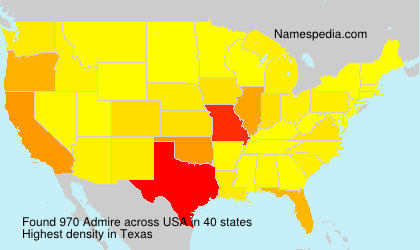 Surname Admire in USA Surname Admire in USA