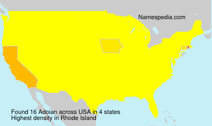 Surname Adoian in USA Surname Adoian in USA