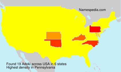 Surname Adoki in USA Surname Adoki in USA