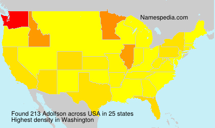 Surname Adolfson in USA Surname Adolfson in USA