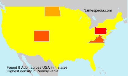 Surname Adolt in USA Surname Adolt in USA
